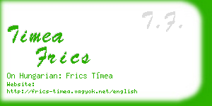 timea frics business card